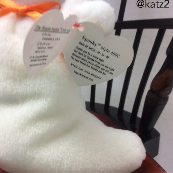 Ty Beanie Baby Retired Spooky the Ghost 1995 - Picture 2 of 3